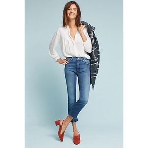 ‼️ NOT FOR SALE‼️Anthropologie MOTHER The Insider High-Rise Crop Step Fray Jeans
